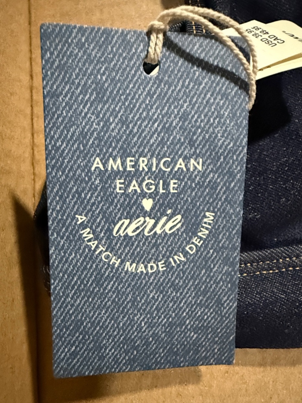 aerie Dark Navy Adjustable Strap Bralette - Picture 3 of 5